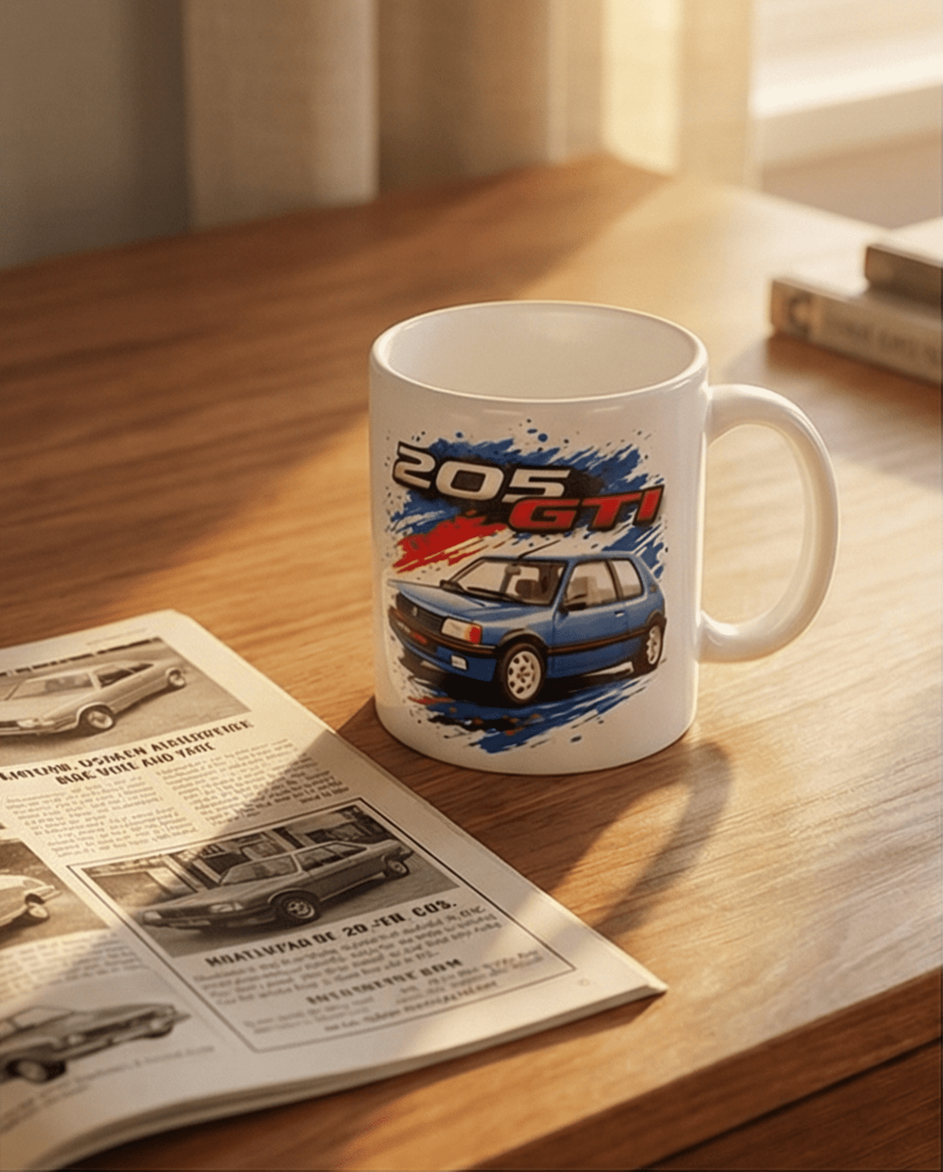 Taza de Cerámica Peugeot 205 GTI – Edición "Legendary Blue" - 1