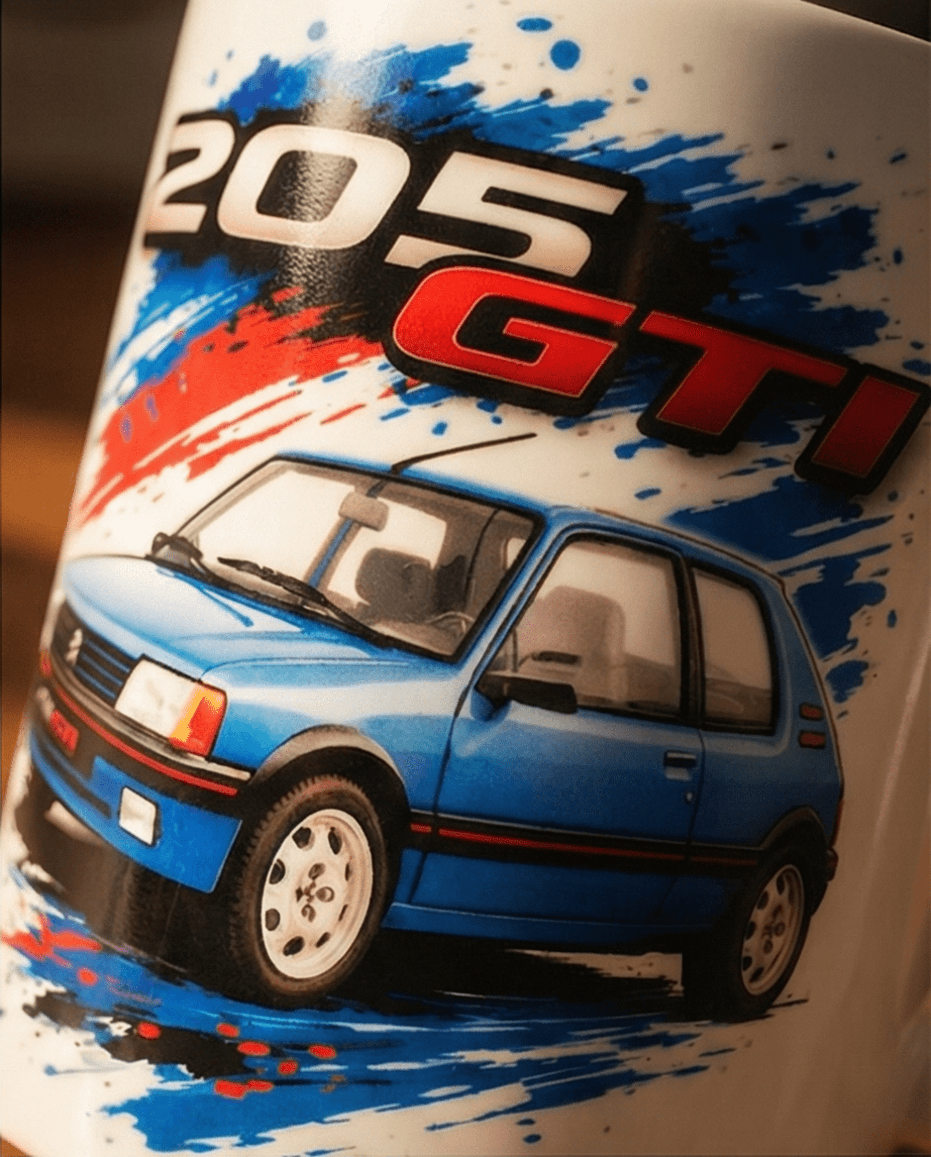 Taza de Cerámica Peugeot 205 GTI – Edición "Legendary Blue" - 3