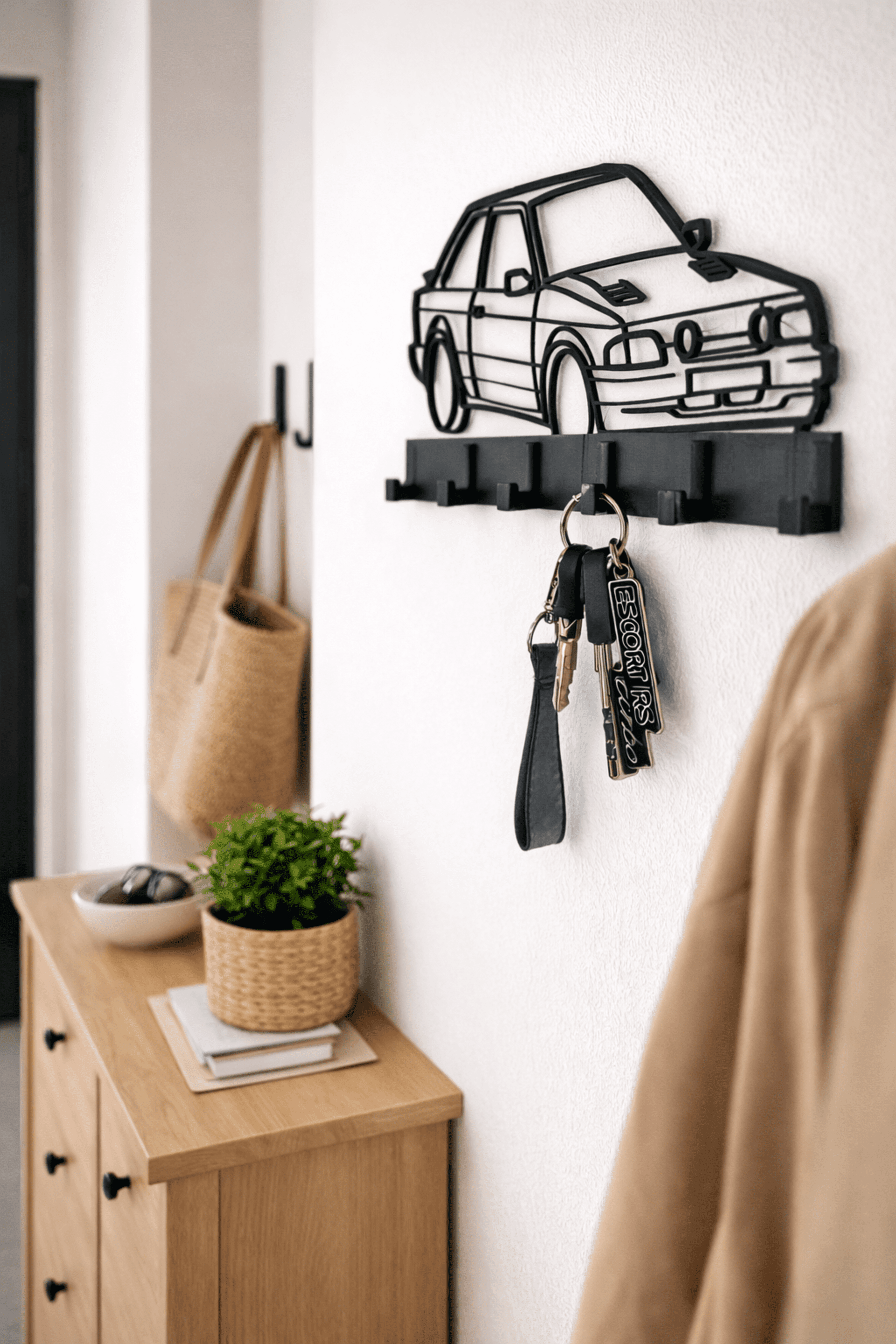 Colgador de Llaves Ford Escort RS Turbo – Portallaves de Pared Diseño Coche - 3