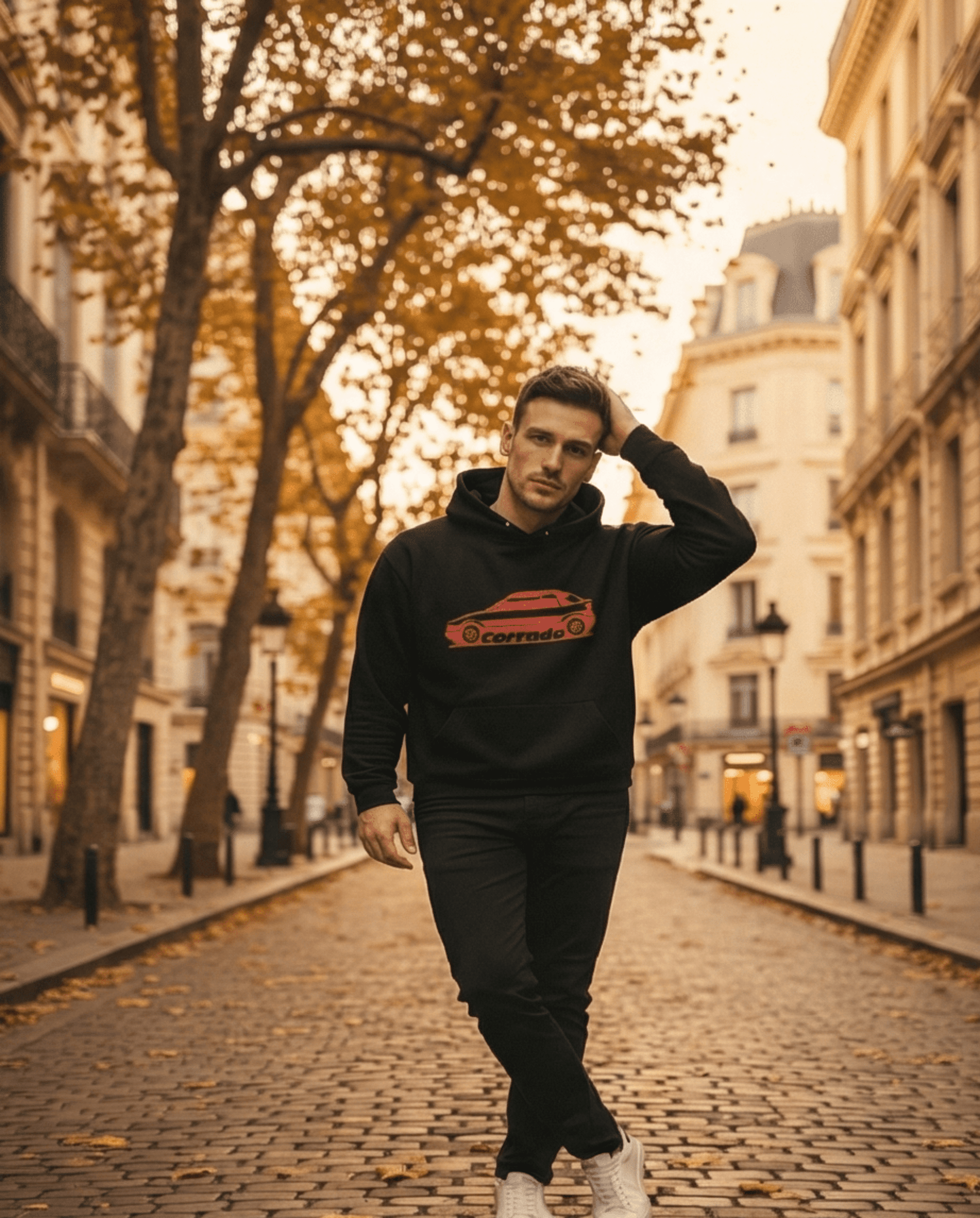 Sudadera negra con diseño deportivo Corrado | Estilo urbano premium - 3